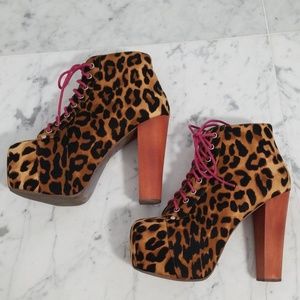 Jeffrey Campbell Lace-up Platform Ankle Boots 7